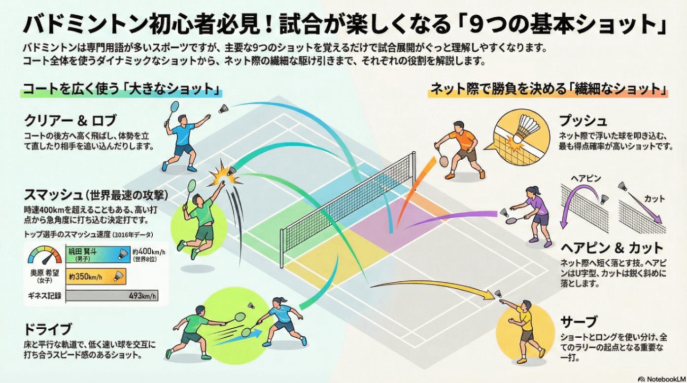 9つの基本ショット